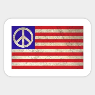 Vintage Peace Flag Sticker